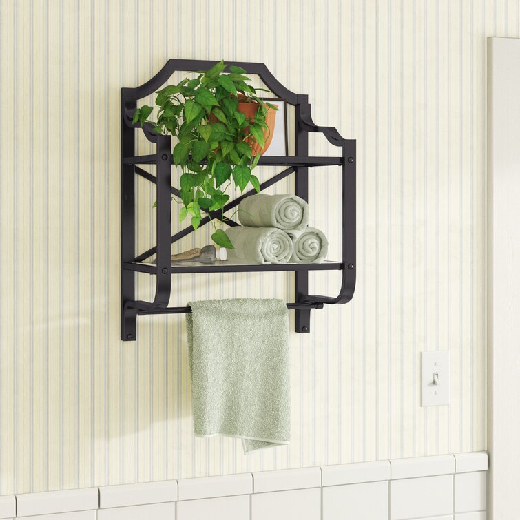 Bronze bathroom wall deals shelf